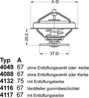 WAHLER 4088.87 - Термостат охлаждающей жидкости / корпус autospares.lv