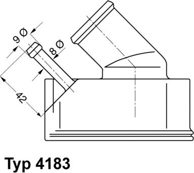 WAHLER 4183.92D - Термостат охлаждающей жидкости / корпус autospares.lv