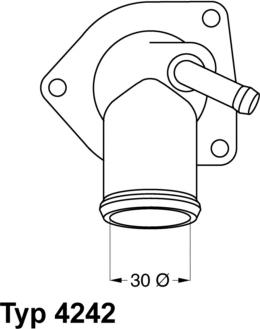 WAHLER 4242.92D - Термостат охлаждающей жидкости / корпус autospares.lv