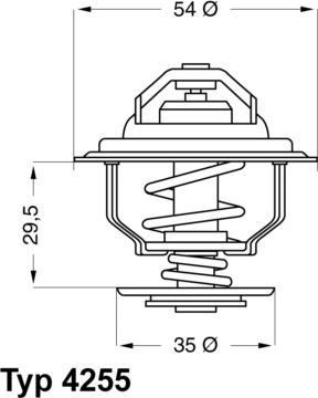 WAHLER 4255.87D - Термостат охлаждающей жидкости / корпус autospares.lv