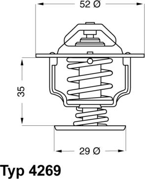 WAHLER 426978D - Термостат охлаждающей жидкости / корпус autospares.lv