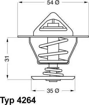 WAHLER 4256.87 - Термостат охлаждающей жидкости / корпус autospares.lv