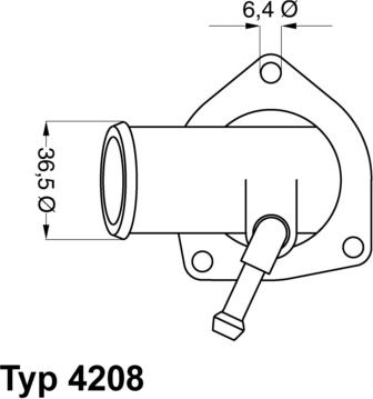 WAHLER 4208.92D - Термостат охлаждающей жидкости / корпус autospares.lv