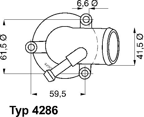 WAHLER 428687D - Термостат охлаждающей жидкости / корпус autospares.lv