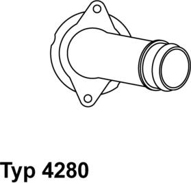 WAHLER 428080D - Термостат охлаждающей жидкости / корпус autospares.lv