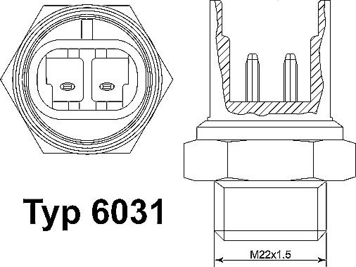 WAHLER 6031.97D - Термовыключатель, вентилятор радиатора / кондиционера autospares.lv