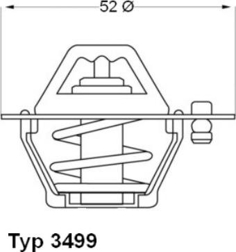 WAHLER 3499.88D - Термостат охлаждающей жидкости / корпус autospares.lv