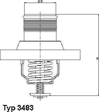WAHLER 3483.89D - Термостат охлаждающей жидкости / корпус autospares.lv