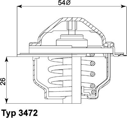 WAHLER 3472.87D - Термостат охлаждающей жидкости / корпус autospares.lv