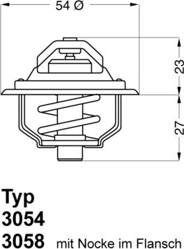 WAHLER 3054.92D50 - Термостат охлаждающей жидкости / корпус autospares.lv