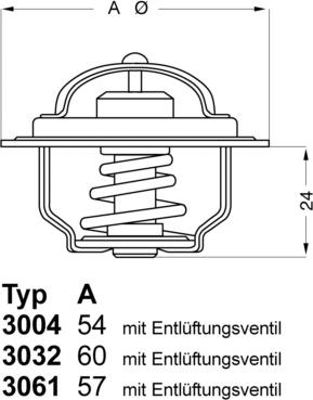 WAHLER 3004.88D1 - Термостат охлаждающей жидкости / корпус autospares.lv