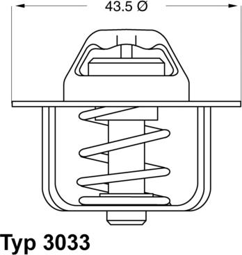 WAHLER 3033.84 - Термостат охлаждающей жидкости / корпус autospares.lv