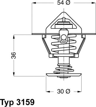 WAHLER 3159.82D - Термостат охлаждающей жидкости / корпус autospares.lv