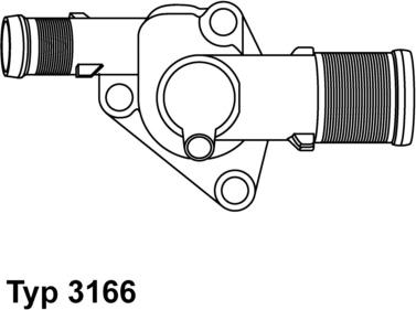 WAHLER 3166.89D - Термостат охлаждающей жидкости / корпус autospares.lv