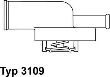 WAHLER 3109.87D - Термостат охлаждающей жидкости / корпус autospares.lv