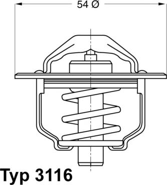 WAHLER 311682D - Термостат охлаждающей жидкости / корпус autospares.lv