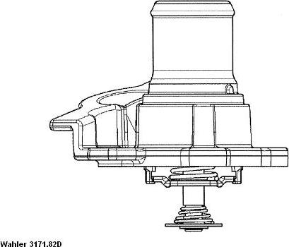 WAHLER 3171.82D - Термостат охлаждающей жидкости / корпус autospares.lv