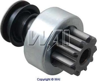 WAI 54-9117 - Ведущая шестерня, бендикс, стартер autospares.lv