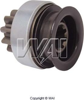 WAI 54-8343 - Ведущая шестерня, бендикс, стартер autospares.lv