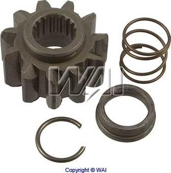 WAI 54-83211 - Ведущая шестерня, бендикс, стартер autospares.lv