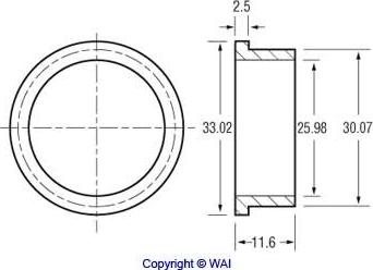 WAI 62-91901 - Втулка, вал стартера autospares.lv