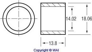 WAI 62-91502 - Втулка, вал стартера autospares.lv