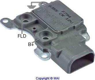 WAI F794 - Регулятор напряжения, генератор autospares.lv