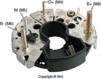 WAI IBR989 - Выпрямитель, диодный мост, генератор autospares.lv