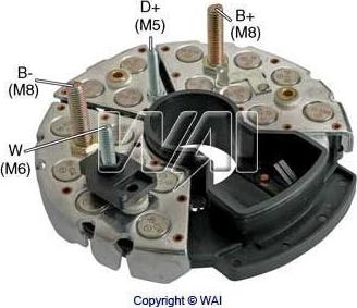 WAI IBR547 - Выпрямитель, диодный мост, генератор autospares.lv