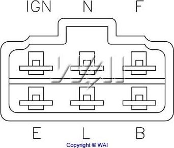 WAI IN558 - Регулятор напряжения, генератор autospares.lv