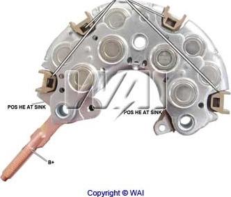 WAI INR720 - Выпрямитель, диодный мост, генератор autospares.lv