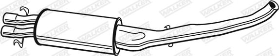Walker 02191 - Средний глушитель выхлопных газов autospares.lv
