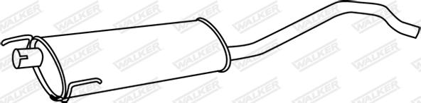 Walker 19048 - Средний глушитель выхлопных газов autospares.lv