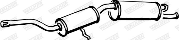 Walker 14966 - Глушитель выхлопных газов, конечный autospares.lv