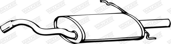Walker 14334 - Глушитель выхлопных газов, конечный autospares.lv