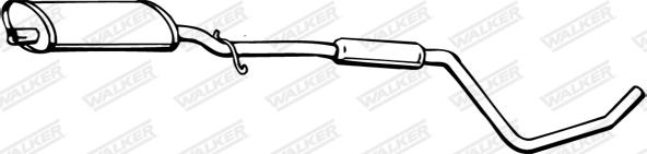 Walker 15187 - Средний глушитель выхлопных газов autospares.lv