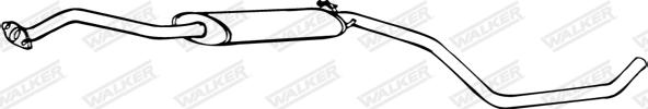 Walker 16133 - Средний глушитель выхлопных газов autospares.lv