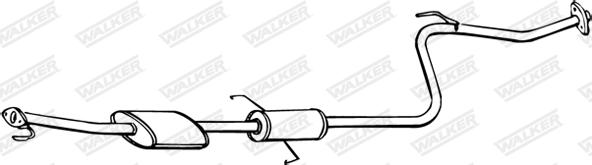 Walker 16704 - Средний глушитель выхлопных газов autospares.lv