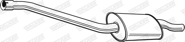 Walker 18256 - Средний глушитель выхлопных газов autospares.lv