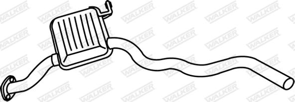 Walker 18728 - Средний глушитель выхлопных газов autospares.lv