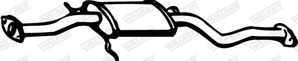 Walker 13171 - Средний глушитель выхлопных газов autospares.lv