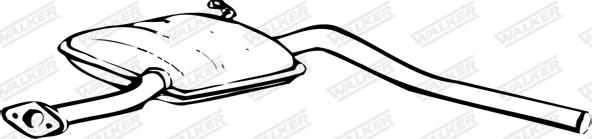 Walker 13801 - Средний глушитель выхлопных газов autospares.lv