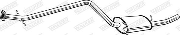 Walker 24082 - Средний глушитель выхлопных газов autospares.lv