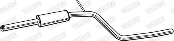Walker 24163 - Средний глушитель выхлопных газов autospares.lv