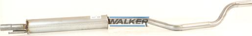 Walker 23122 - Средний глушитель выхлопных газов autospares.lv