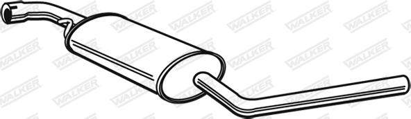 Walker 22601 - Средний глушитель выхлопных газов autospares.lv