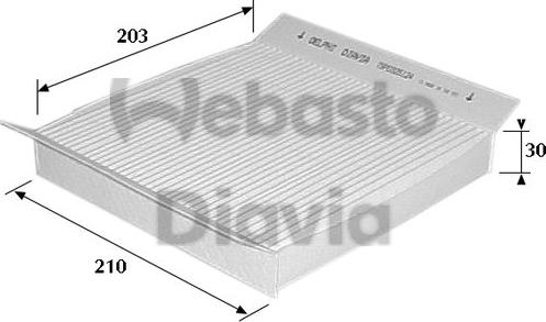 Webasto 82D0325124A - Фильтр воздуха в салоне autospares.lv