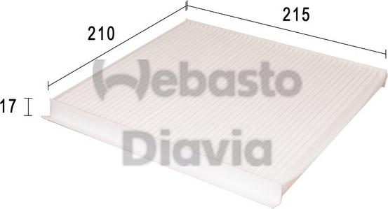 Webasto 82D0325175A - Фильтр воздуха в салоне autospares.lv