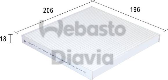 Webasto 82D0325173A - Фильтр воздуха в салоне autospares.lv