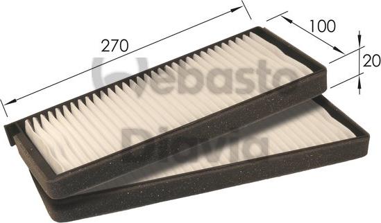 Webasto 82D0325230A - Фильтр воздуха в салоне autospares.lv